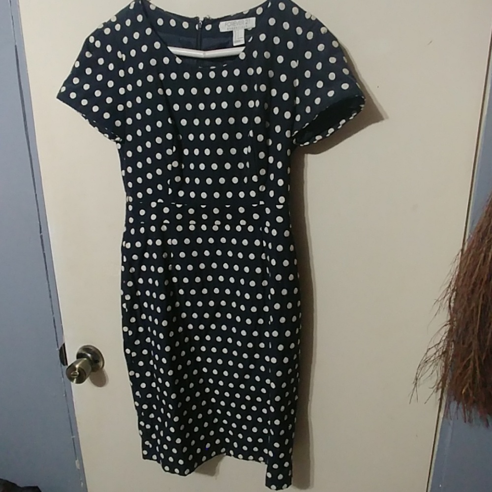 Navy fitted dress